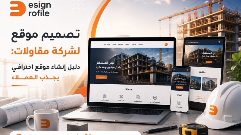 تصميم موقع لشركة مقاولات