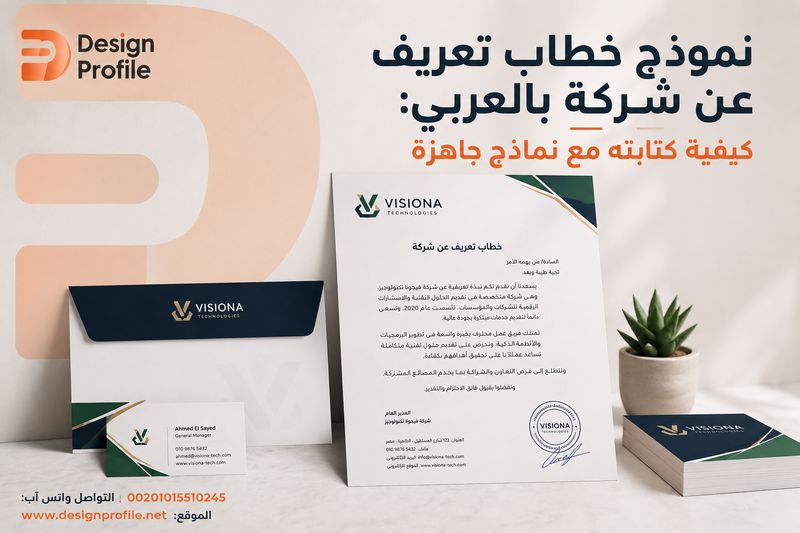 نموذج خطاب تعريف عن شركة بالعربي